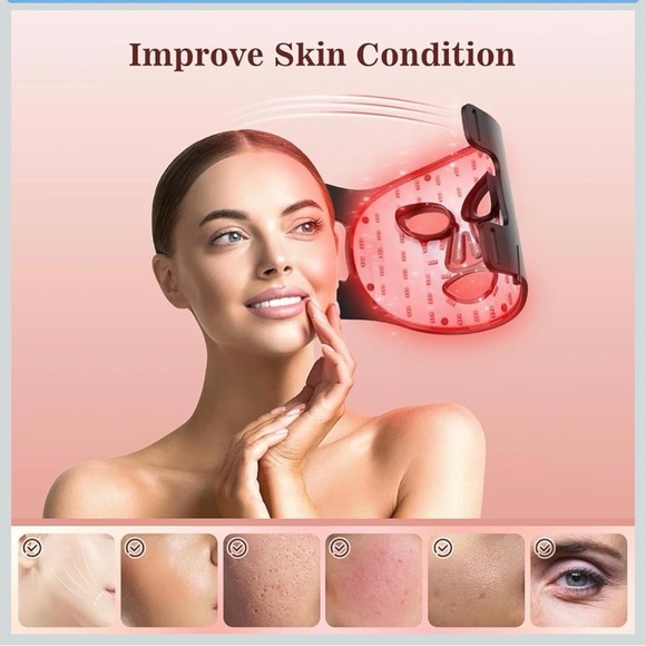 Inteo Red Light LED Therapy Facial Mask for Skin Rejuvenation - Picture 2 of 15